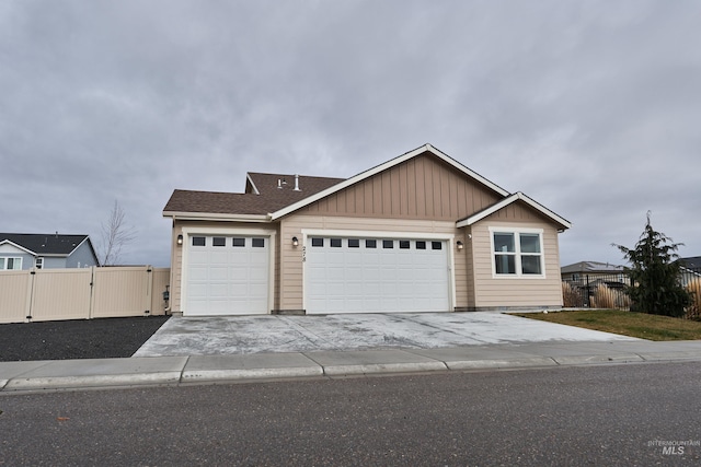 view of front of house featuring a garage