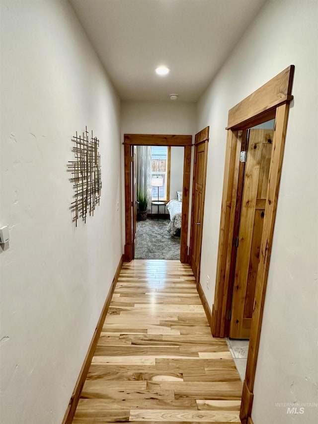 1321 Lande Ln, Moscow, ID 83843 - hall with light wood-style flooring and baseboards