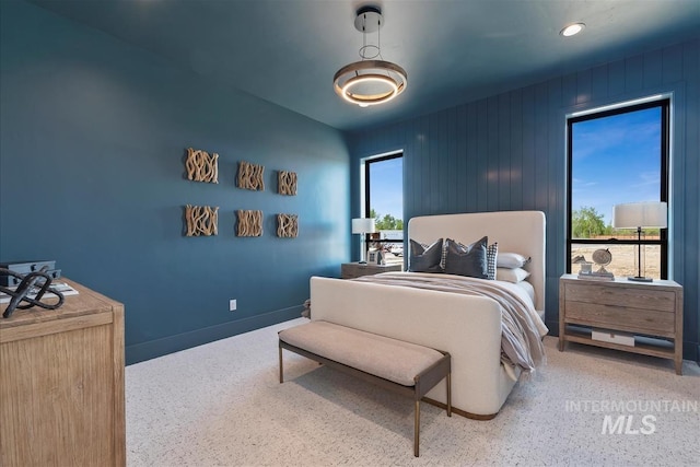 bedroom with baseboards