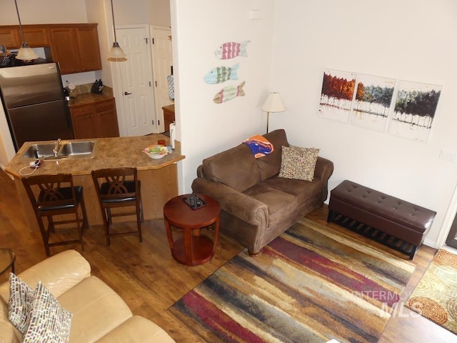 24 Mangum Dr Unit 1, Donnelly, ID 83615 - living room with wood finished floors