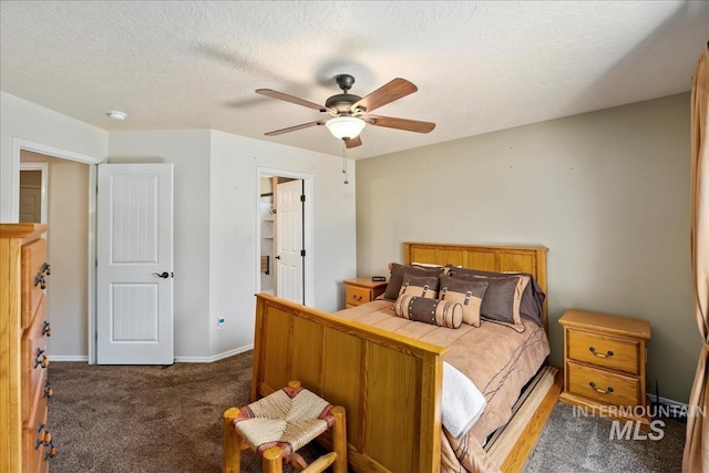 3804 Stonehedge Way, Caldwell, ID 83605 - carpeted bedroom with a ceiling fan and a textured ceiling