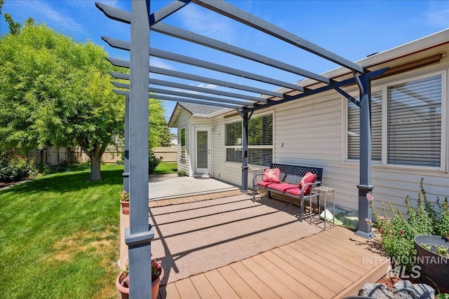 3804 Stonehedge Way, Caldwell, ID 83605 - wooden terrace featuring a pergola