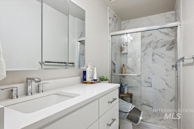 1207 N 19th St, Boise, ID 83702 - full bath with vanity and a marble finish shower