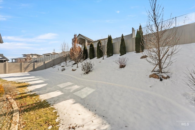 view of snowy yard