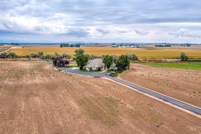 drone / aerial view featuring a rural view