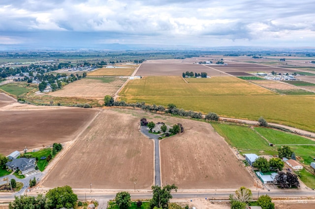 aerial view with a rural view