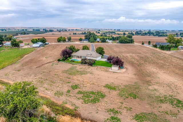 aerial view featuring a rural view