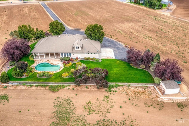 bird's eye view featuring a rural view