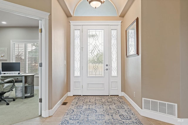 view of tiled foyer