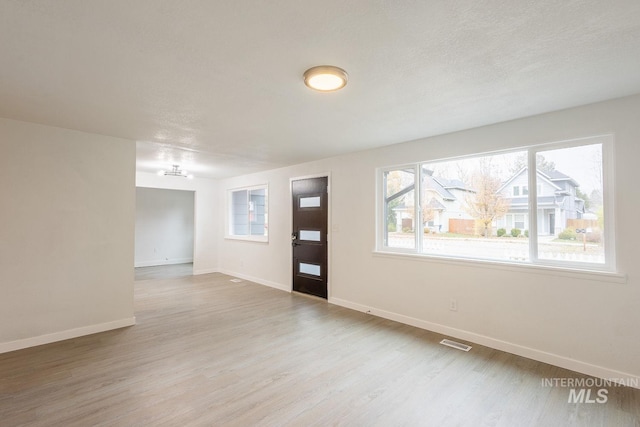 entryway with light hardwood / wood-style floors