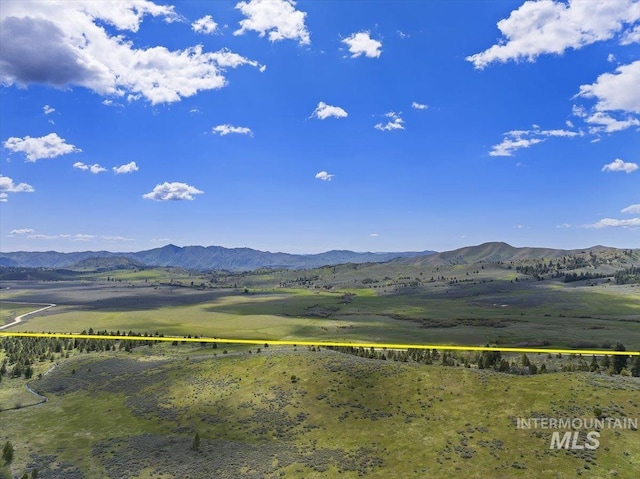 property view of mountains with a rural view