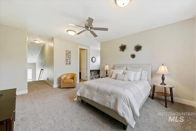 5726 N Morpheus Way, Meridian, ID 83642 - carpeted bedroom with baseboards and ceiling fan