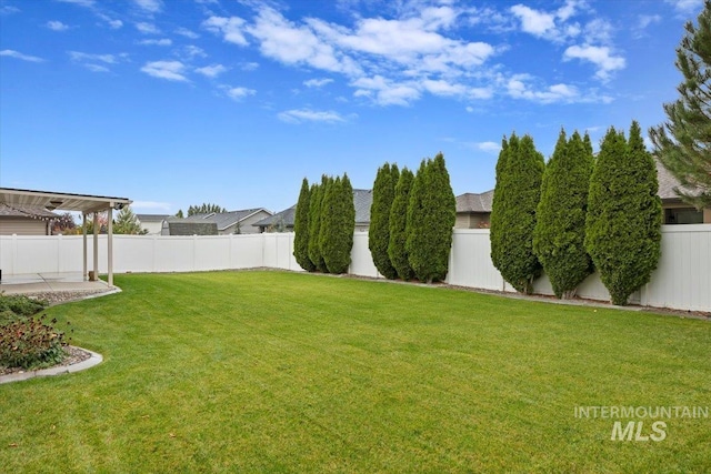 view of yard featuring a patio area