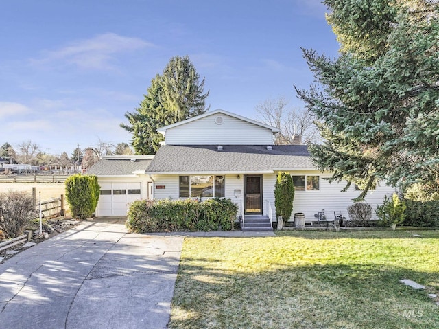 2144 Crestwood Dr, Twin Falls, ID 83301 - traditional-style home featuring concrete driveway, an attached garage, a chimney, and a shingled roof