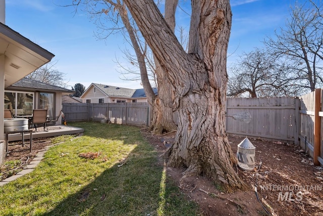 view of yard with a patio