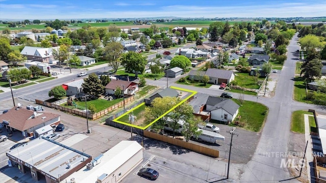 129 S Chestnut St, Kimberly, ID 83341 - aerial view of residential area with property boundaries highlighted
