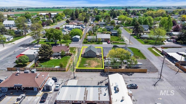 129 S Chestnut St, Kimberly, ID 83341 - aerial view of residential area with property parcel outlined