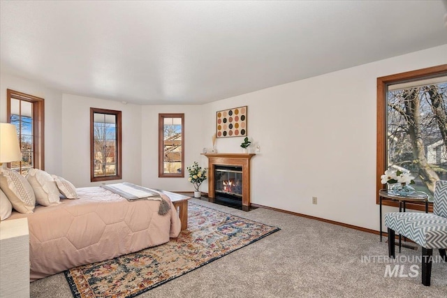 bedroom with carpet floors