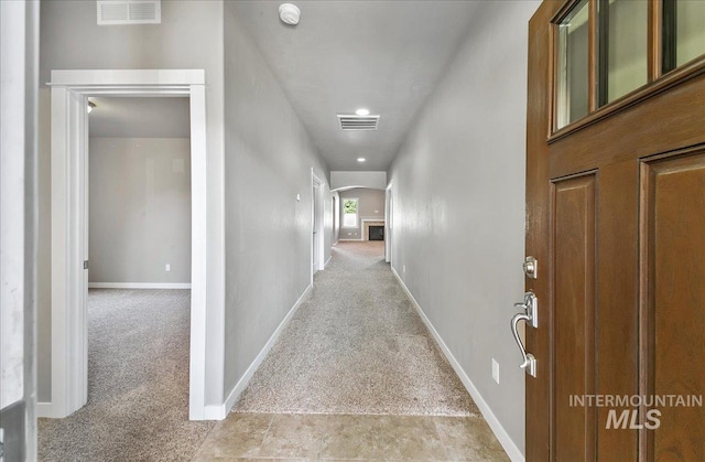 3225 N Quarrystone Way, Meridian, ID 83646 - corridor featuring light carpet, arched walkways, and baseboards