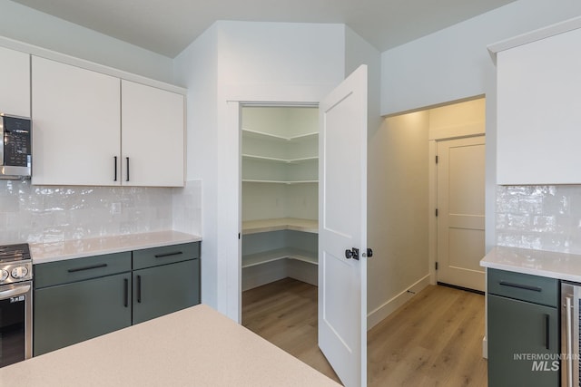 pantry with beverage cooler