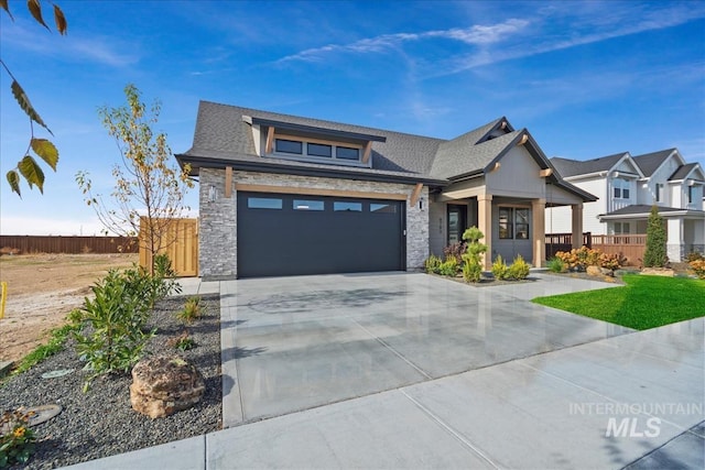 view of front of home featuring a garage