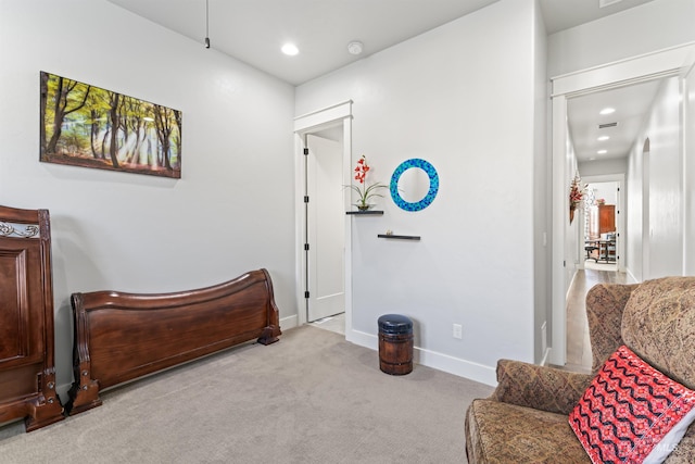 2133 N Star Garnet Ave, Kuna, ID 83634 - sitting room featuring carpet, baseboards, and recessed lighting