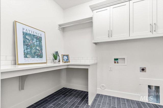1279 W Ultar, Nampa, ID 83686 - laundry room featuring washer hookup, hookup for an electric dryer, baseboards, and cabinet space