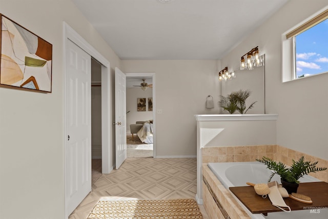 11422 W Darkwood St, Star, ID 83669 - full bath featuring a garden tub and a ceiling fan