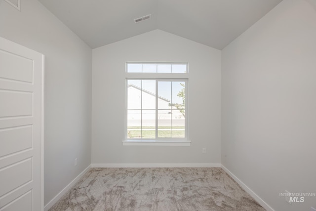 8172 E Red Horse St, Nampa, ID 83687 - carpeted empty room with vaulted ceiling and baseboards