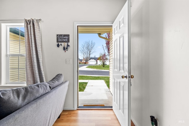 1597 Vista Dr, Twin Falls, ID 83301 - foyer featuring light wood-style floors and baseboards