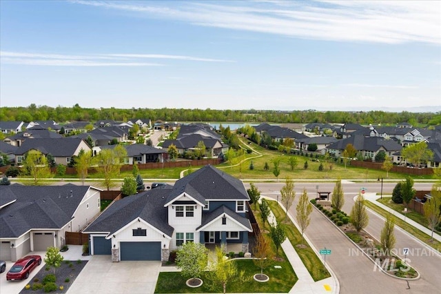bird's eye view featuring a residential view