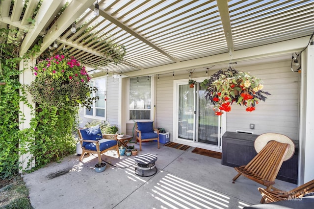 view of patio / terrace with a pergola