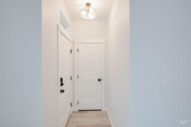 doorway to outside featuring light hardwood / wood-style flooring