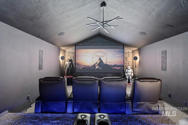 511 Keogh Ln, Caldwell, ID 83607 - cinema with vaulted ceiling, carpet floors, and baseboards