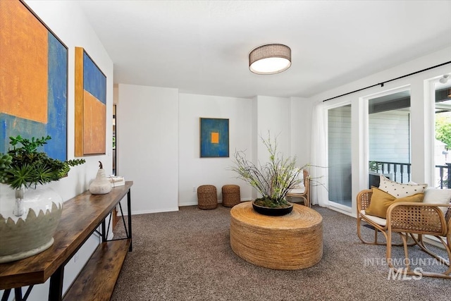 511 Keogh Ln, Caldwell, ID 83607 - living area featuring dark colored carpet and baseboards