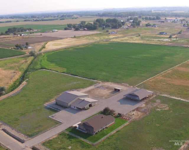 aerial view with a rural view