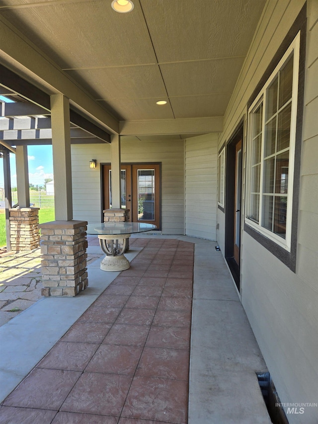 view of patio with covered porch