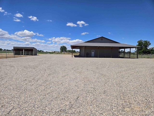 exterior space featuring a rural view