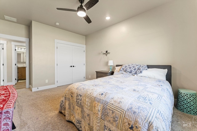 6623 Red Rock Rd, Marsing, ID 83639 - carpeted bedroom featuring baseboards, ceiling fan, and a closet