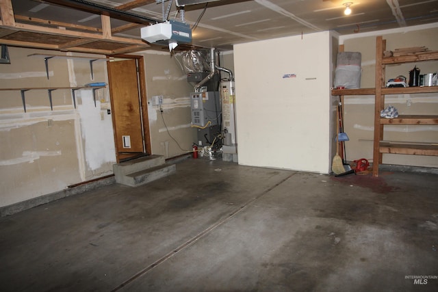 225 E Bayview, Boise, ID 83706 - garage featuring a garage door opener and gas water heater