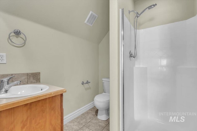 2627 E Moog St, Meridian, ID 83646 - full bathroom with a shower, toilet, tile patterned flooring, and vanity