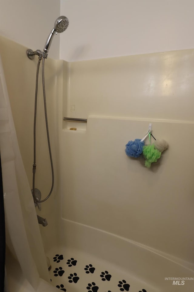 bathroom with a shower