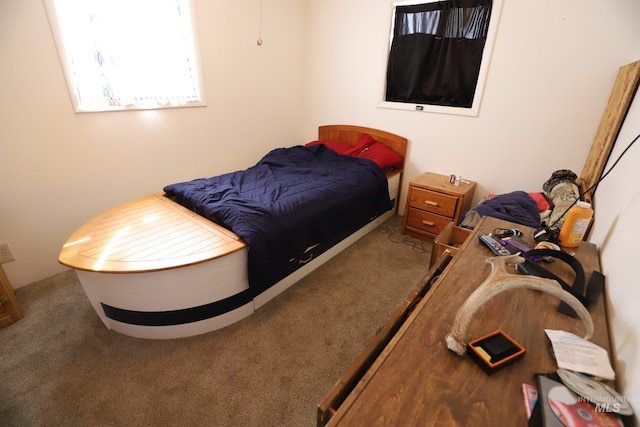 view of carpeted bedroom