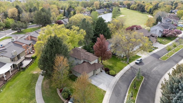 bird's eye view with a residential view