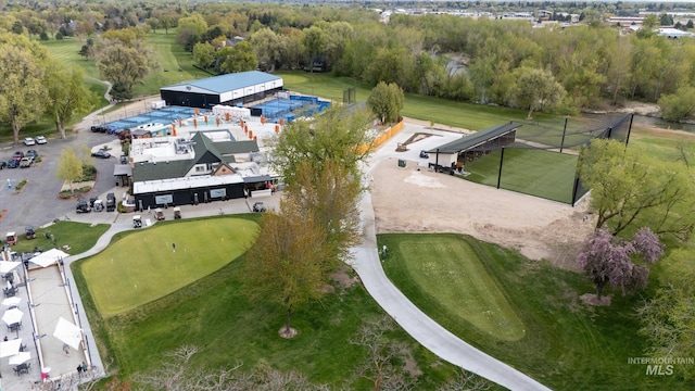 bird's eye view featuring golf course view