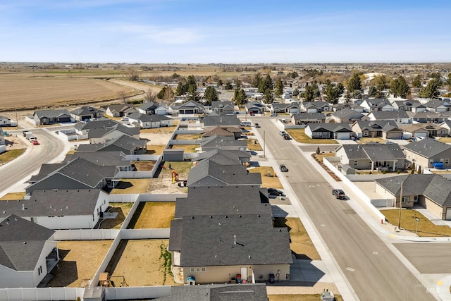 bird's eye view with a residential view