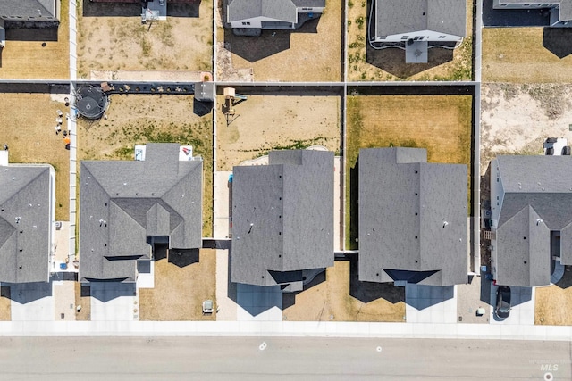 drone / aerial view featuring a residential view