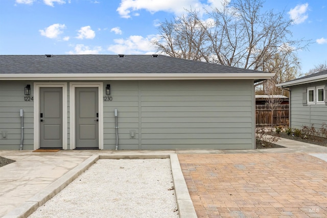 exterior space with a patio area