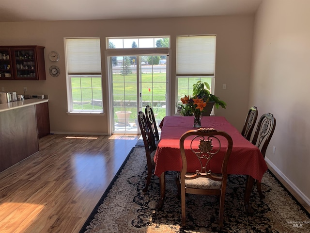 dining room featuring hardwood / wood-style flooring