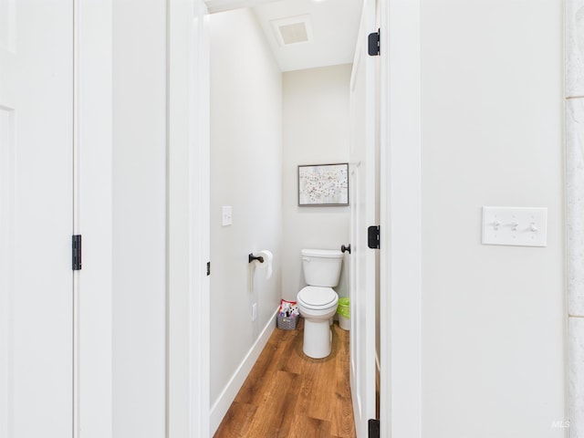 515 School St, Albion, ID 83311 - bathroom featuring toilet and wood finished floors